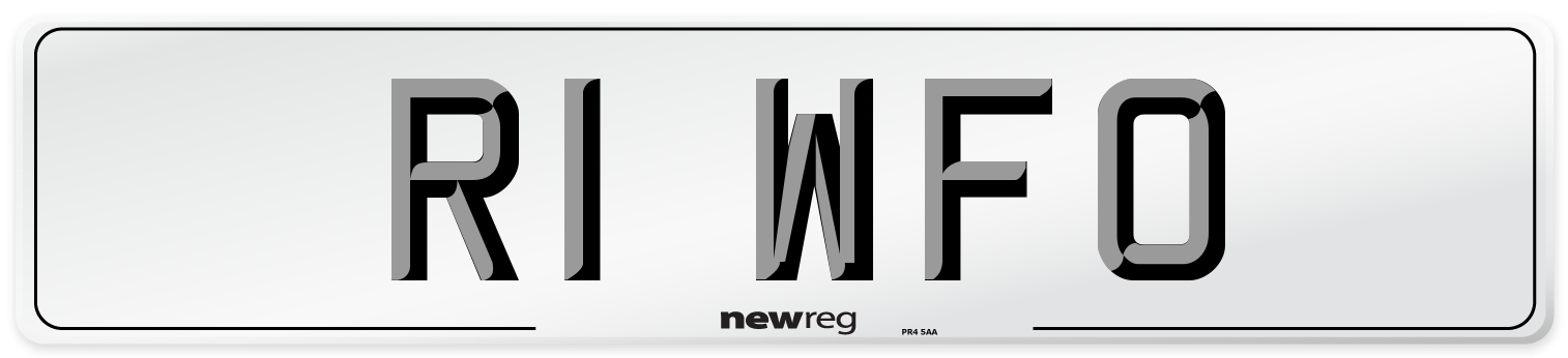 R1 WFO Number Plate from New Reg